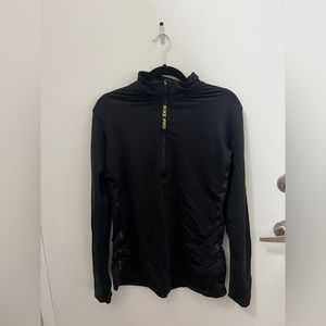 Nike Pro HyperWarm Half-Zip Long Sleeve Women’s Top - Green and Black